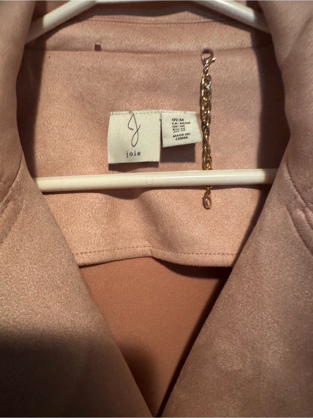 Joie Pale Pink Faux Suede Moto Jacket NWT Size M - Picture 3 of 7